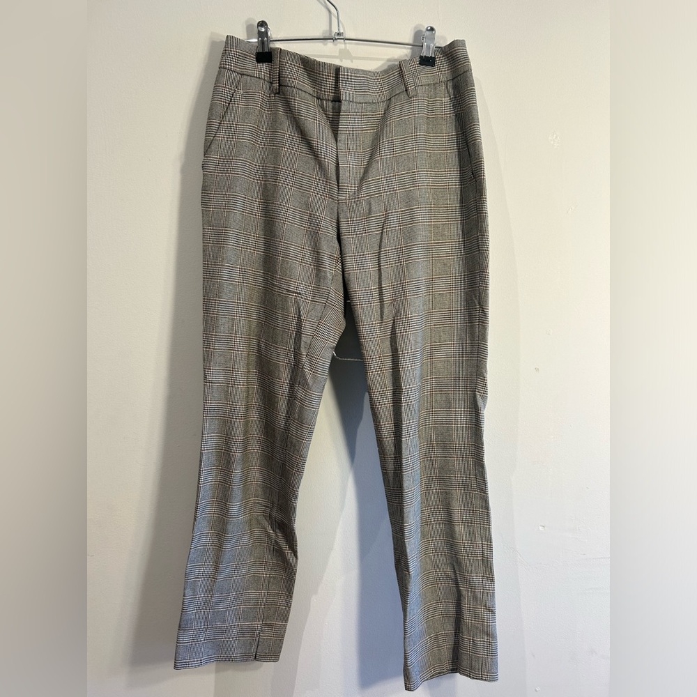 Zara Brown/White/Tan Cropped Pants Size 4